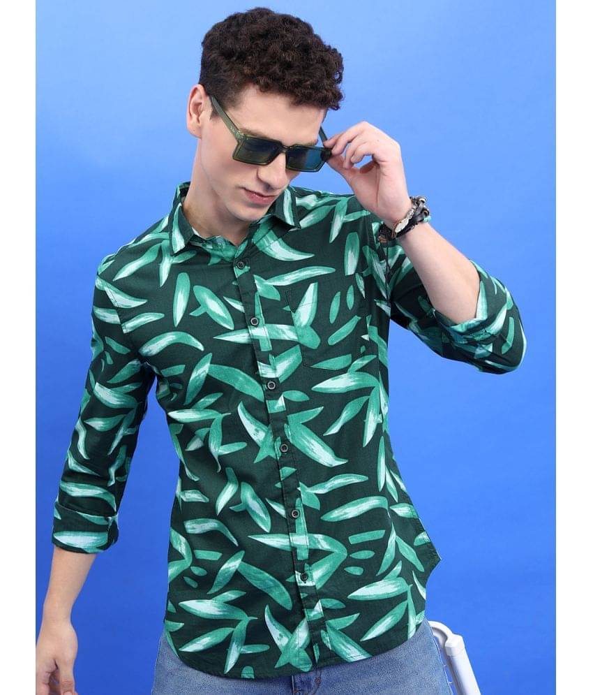 Ketch 100% Cotton Regular Fit Printed Full Sleeves Men's Casual Shirt - Green ( Pack of 1 ) Ketch 100% Cotton Regular Fit Printed Full Sleeves Men's Casual Shirt - Green ( Pack of 1 )