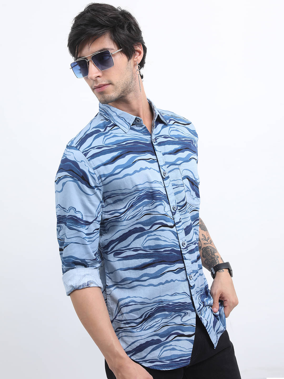 Ketch 100% Cotton Regular Fit Printed Full Sleeves Men's Casual Shirt - Blue ( Pack of 1 ) Ketch 100% Cotton Regular Fit Printed Full Sleeves Men's Casual Shirt - Blue ( Pack of 1 )