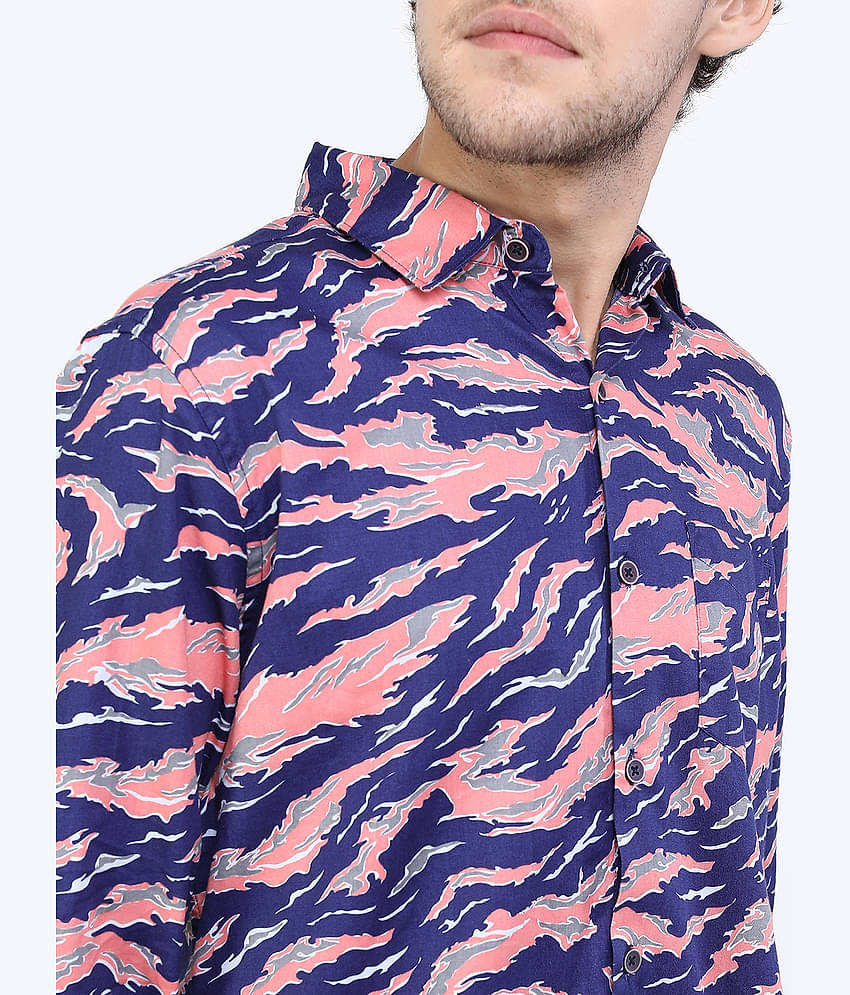 Ketch 100% Cotton Regular Fit Printed Full Sleeves Men's Casual Shirt - Olive ( Pack of 1 )