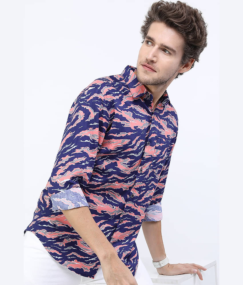 Ketch 100% Cotton Regular Fit Printed Full Sleeves Men's Casual Shirt - Olive ( Pack of 1 )