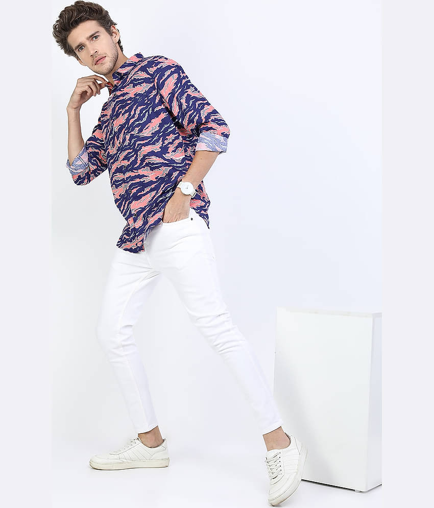 Ketch 100% Cotton Regular Fit Printed Full Sleeves Men's Casual Shirt - Olive ( Pack of 1 )