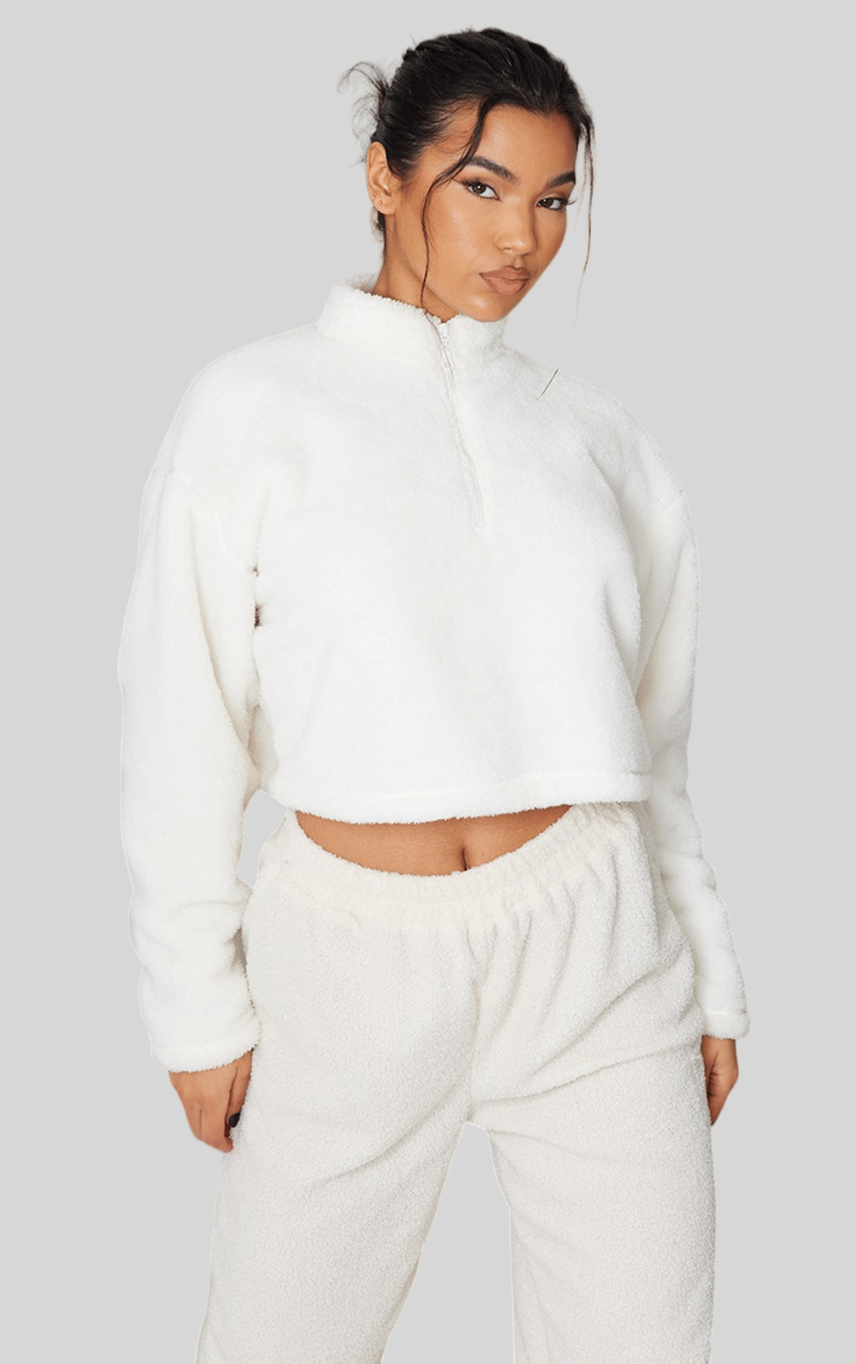 PP Kurtis Faux Fur Women's Non Hooded Sweatshirt ( White ) PP Kurtis Faux Fur Women's Non Hooded Sweatshirt ( White )