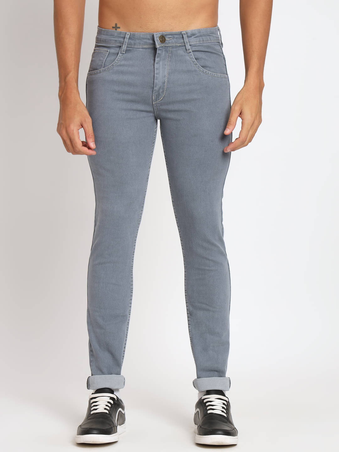 RAGZO Slim Fit Basic Men's Jeans - Grey ( Pack of 1 ) RAGZO Slim Fit Basic Men's Jeans - Grey ( Pack of 1 )