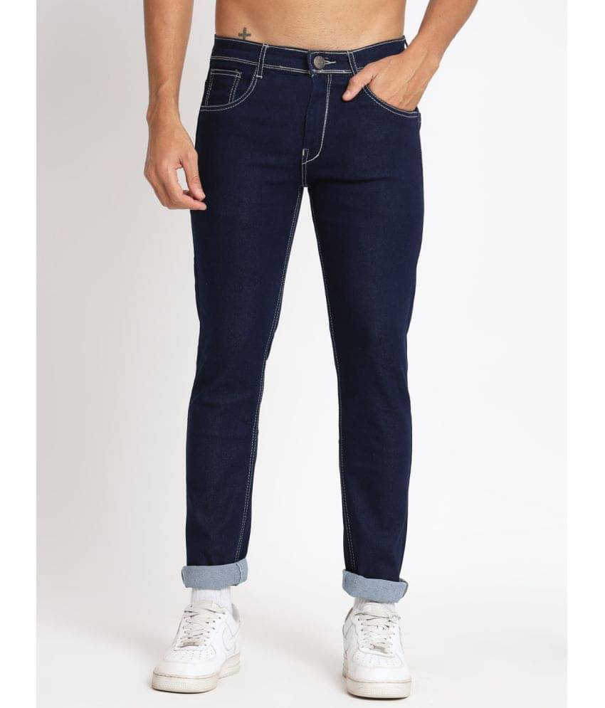 RAGZO Slim Fit Basic Men's Jeans - Navy Blue ( Pack of 1 )     			RAGZO Slim Fit Basic Men's Jeans - Navy Blue ( Pack of 1 )