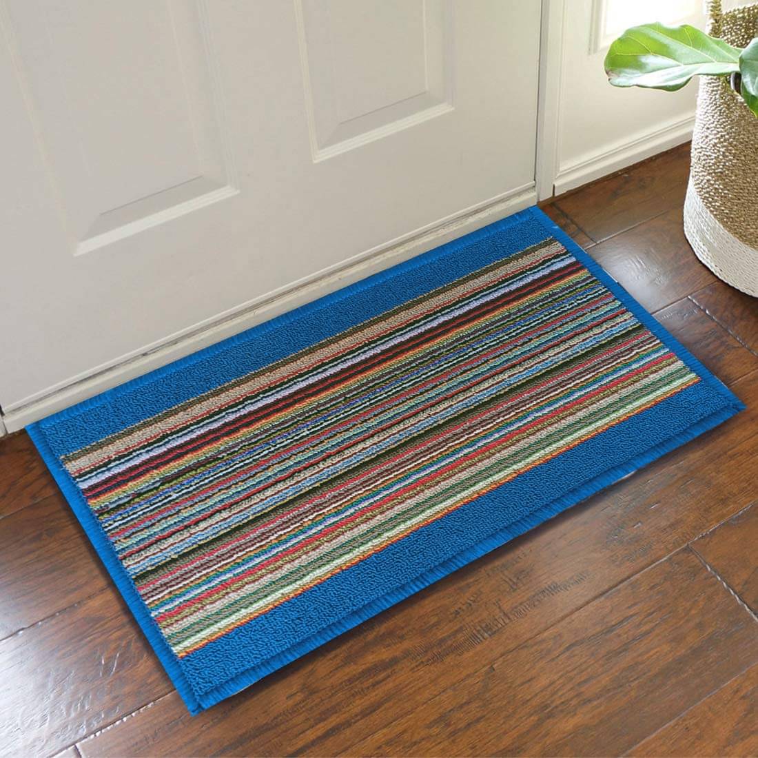 Status - Anti-skid Polypropylene Door Mat ( 56 X 38 cm ) Single - Blue Status - Anti-skid Polypropylene Door Mat ( 56 X 38 cm ) Single - Blue