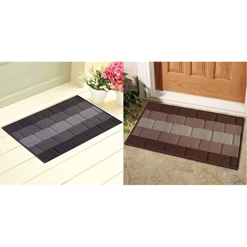 Status - Anti-skid Polypropylene Door Mat ( 58 X 30 cm ) Set of 2 - Multi Status - Anti-skid Polypropylene Door Mat ( 58 X 30 cm ) Set of 2 - Multi