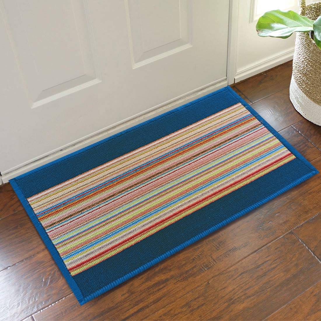 Status - Anti-skid Polypropylene Door Mat ( 58 X 38 cm ) Single - Blue Status - Anti-skid Polypropylene Door Mat ( 58 X 38 cm ) Single - Blue