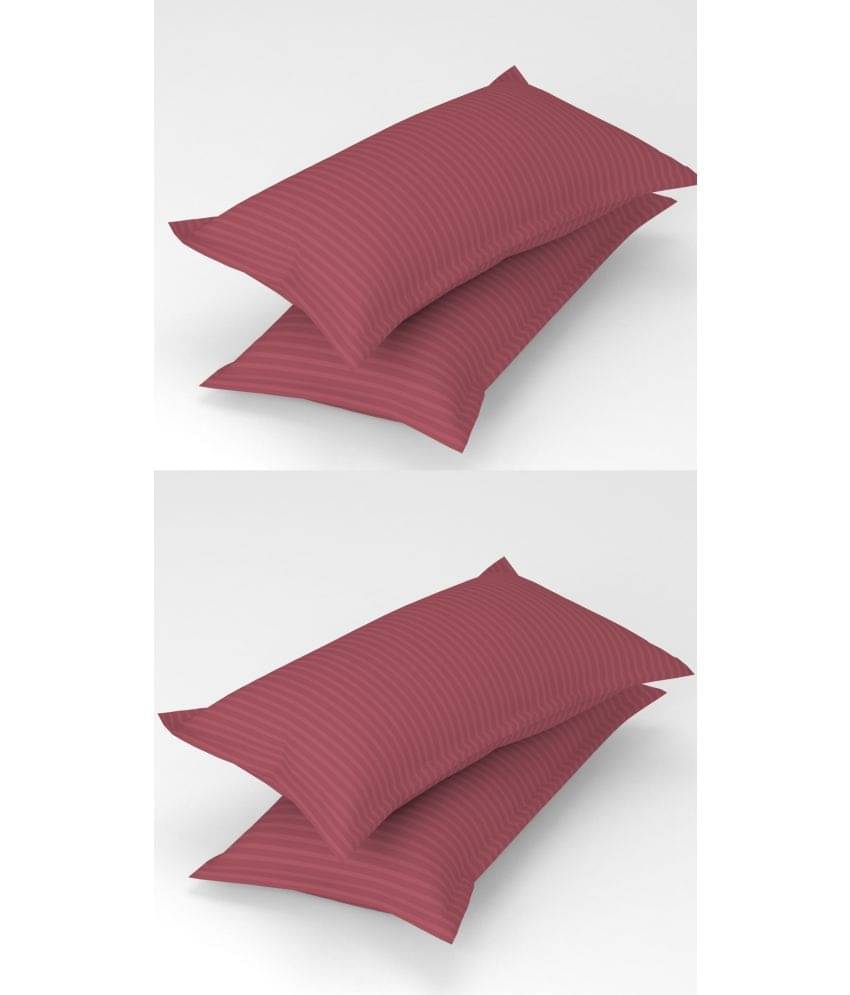 Homefab India - Pack of 4 Microfiber Solid Standard Size Pillow Cover ( 66.04 cm(26) x 43.18 cm(17) ) - Pink Homefab India - Pack of 4 Microfiber Solid Standard Size Pillow Cover ( 66.04 cm(26) x 43.18 cm(17) ) - Pink