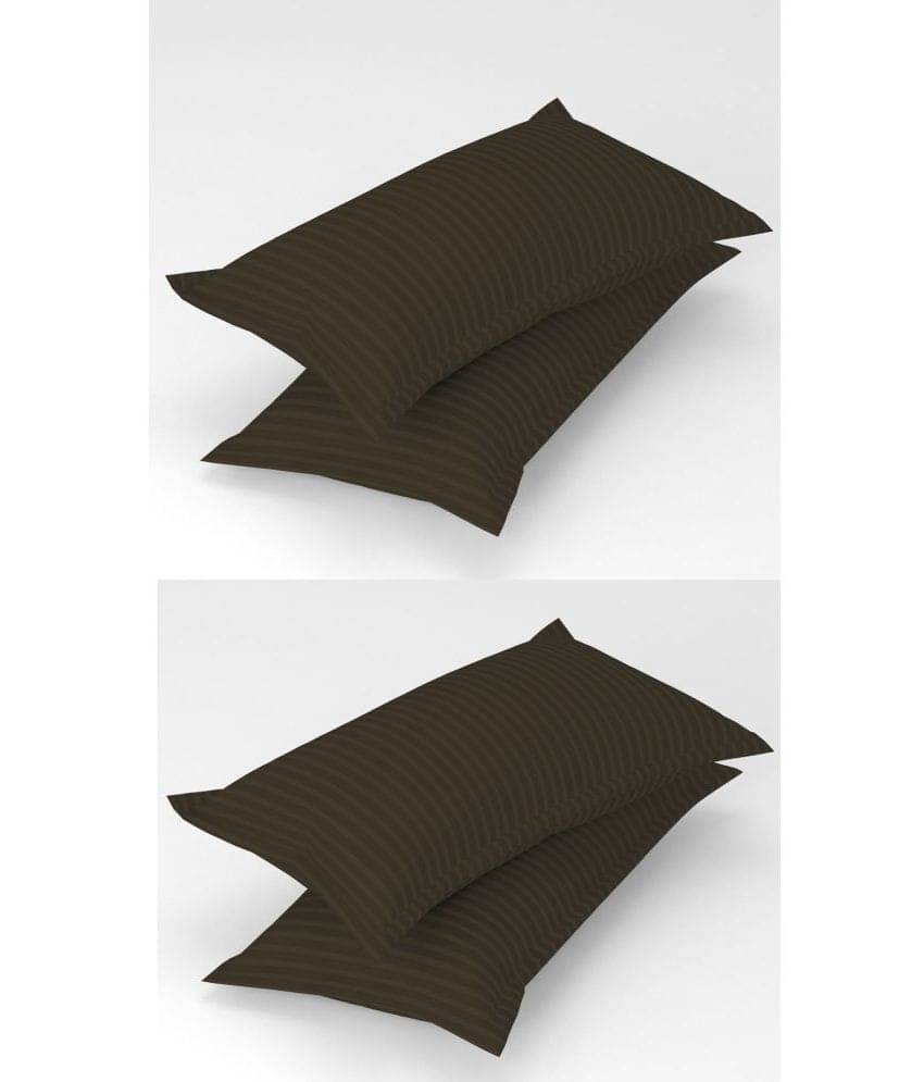 Homefab India - Pack of 4 Microfiber Solid Standard Size Pillow Cover ( 66.04 cm(26) x 43.18 cm(17) ) - Brown Homefab India - Pack of 4 Microfiber Solid Standard Size Pillow Cover ( 66.04 cm(26) x 43.18 cm(17) ) - Brown