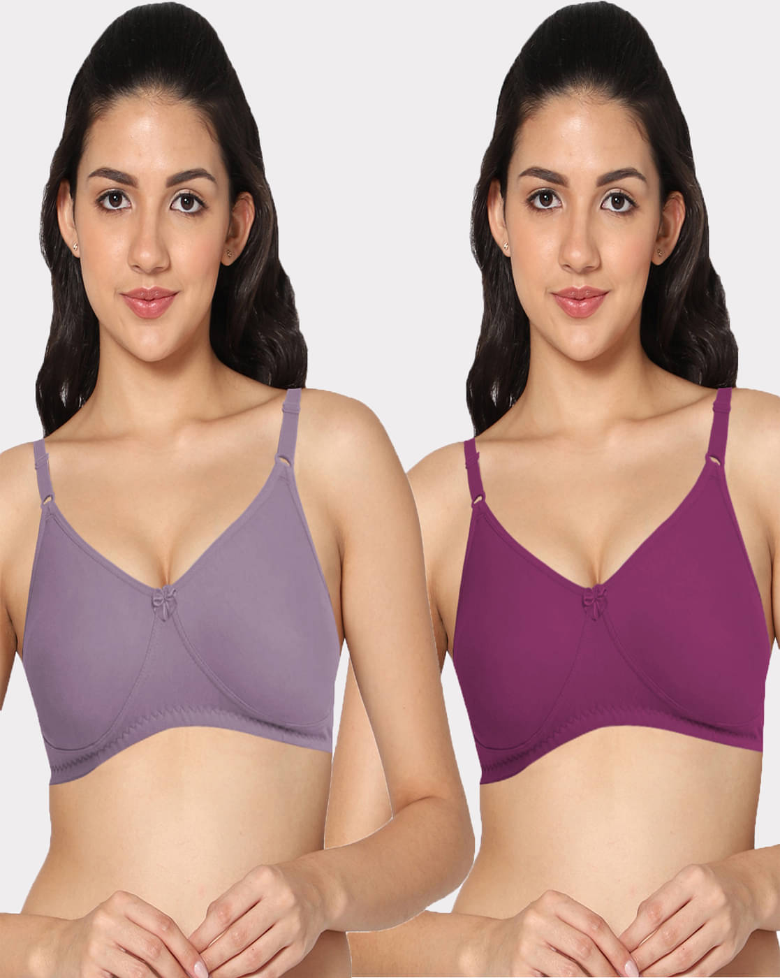 IN CARE LINGERIE Pack of 2 Cotton Blend Heavily Padded Women's Push Up Bra ( Multicolor )     			IN CARE LINGERIE Pack of 2 Cotton Blend Heavily Padded Women's Push Up Bra ( Multicolor )