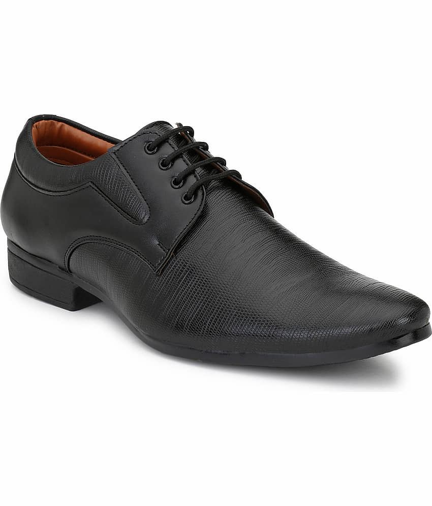 John Karsun Black Men's Derby Formal Shoes - Formal Shoes | Buy online on ZillyBuy