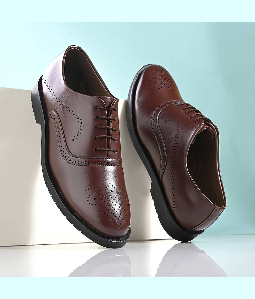 John Karsun Brown Men's Derby Formal Shoes - Formal Shoes | Buy online on ZillyBuy