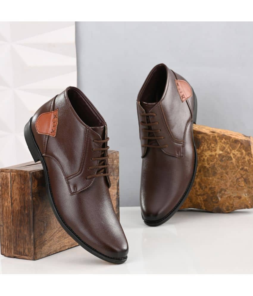 John Karsun Brown Men's Derby Formal Shoes - Formal Shoes | Buy online on ZillyBuy