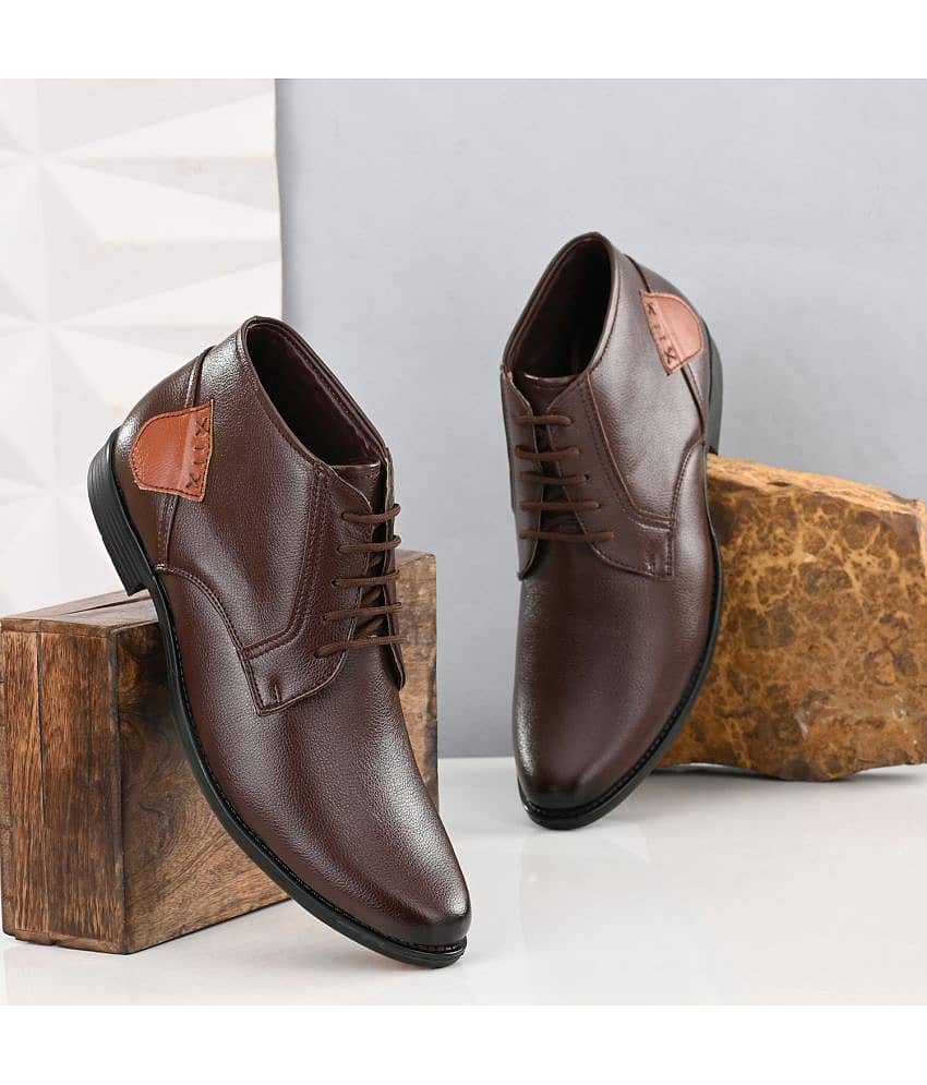 John Karsun Brown Men's Derby Formal Shoes - Formal Shoes | Buy online on ZillyBuy