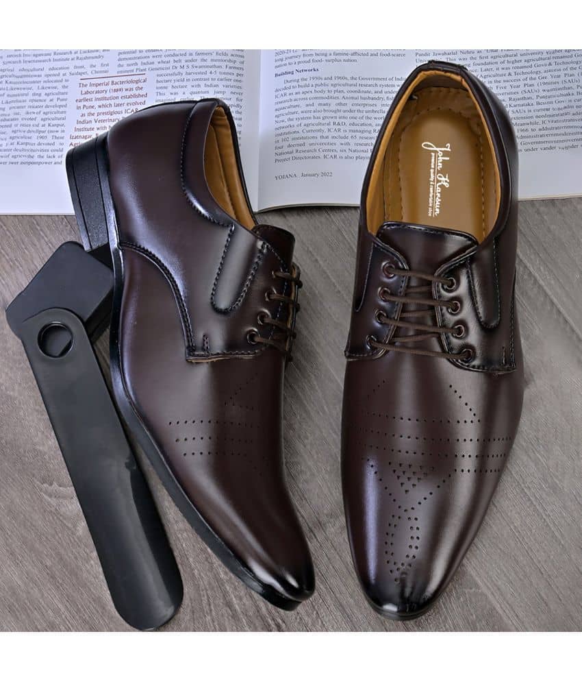 British Walkers Black Men's Derby Formal Shoes