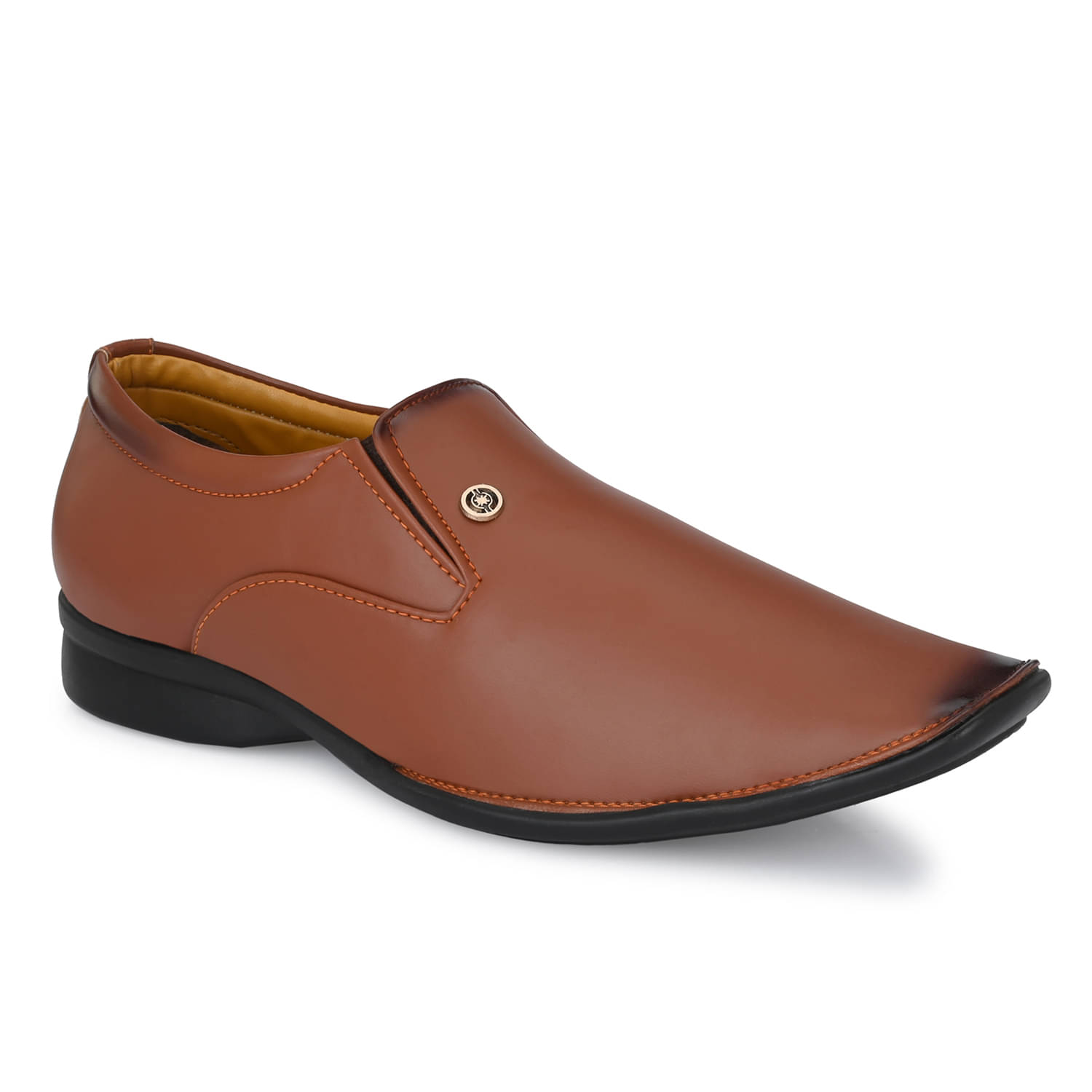 John Karsun Tan Men's Slip On Formal Shoes     			John Karsun Tan Men's Slip On Formal Shoes