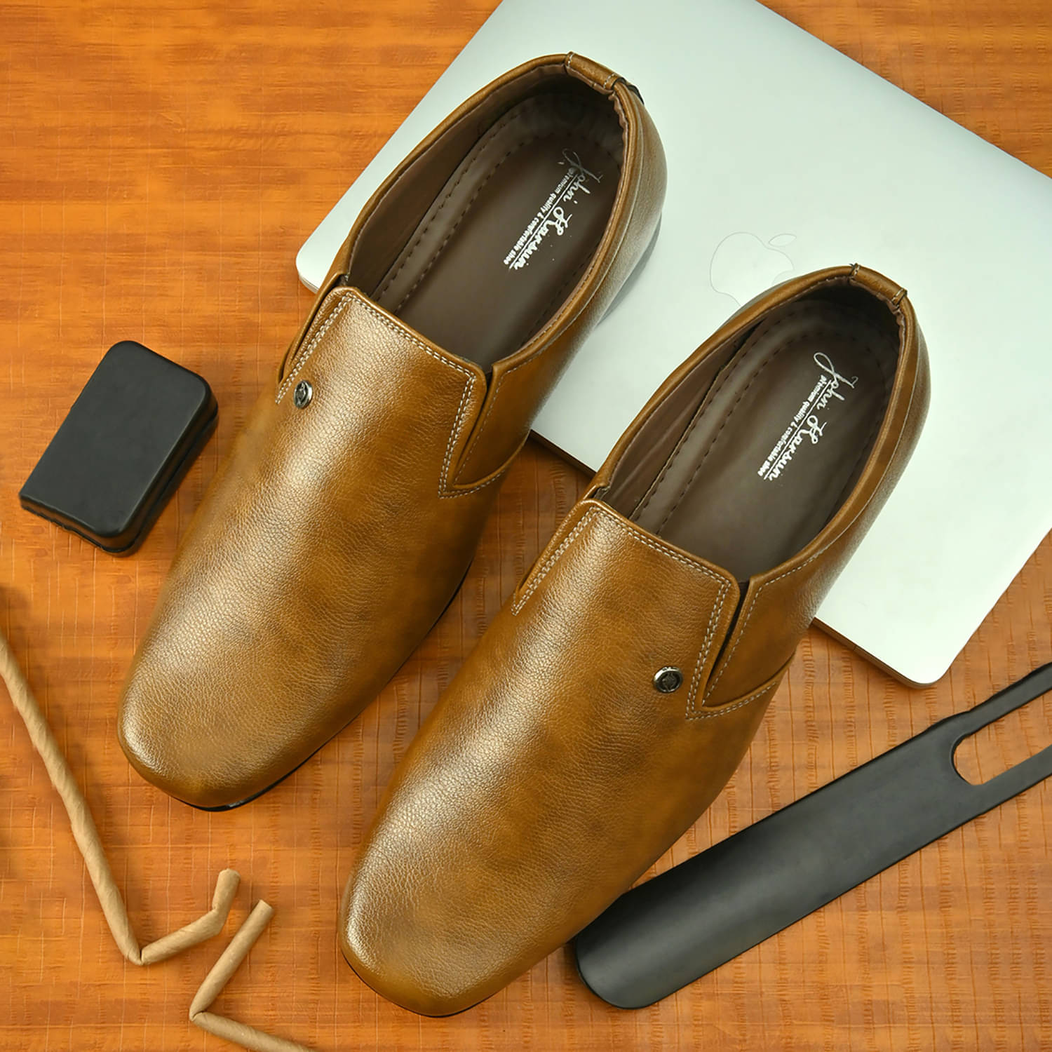 John Karsun Tan Men's Slip On Formal Shoes John Karsun Tan Men's Slip On Formal Shoes