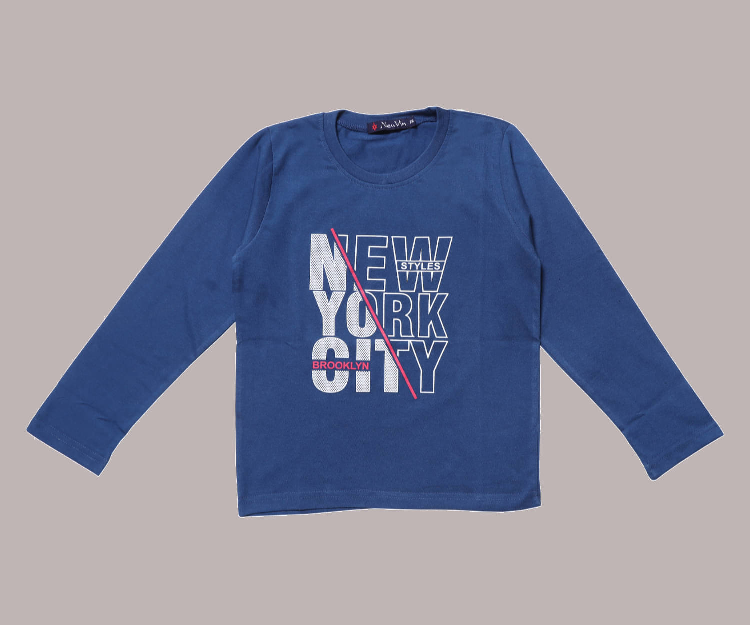     			NEUVIN Pack of 2 Boys Cotton Blend T-Shirt ( Dark Blue )