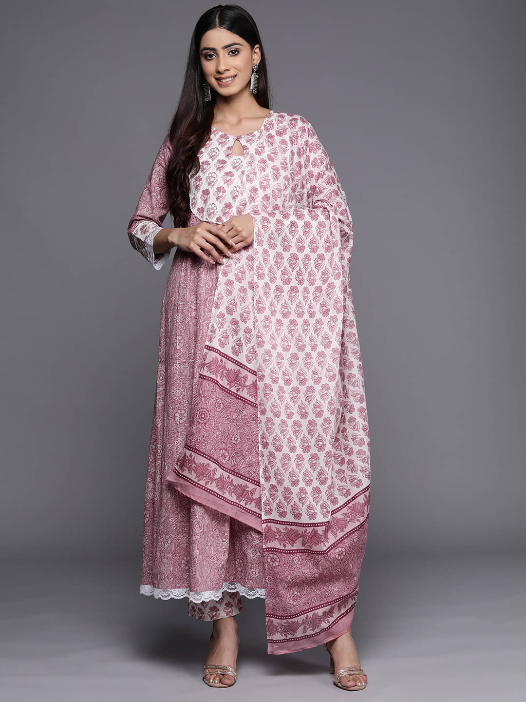 Varanga Cotton Printed Kurti With Pants Women's Stitched Salwar Suit - Purple ( Pack of 1 ) Varanga Cotton Printed Kurti With Pants Women's Stitched Salwar Suit - Purple ( Pack of 1 )