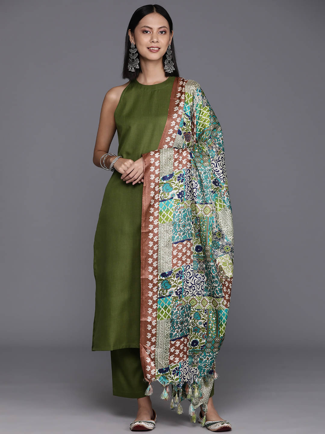 Varanga Cotton Solid Kurti With Pants Women's Stitched Salwar Suit - Green ( Pack of 1 ) Varanga Cotton Solid Kurti With Pants Women's Stitched Salwar Suit - Green ( Pack of 1 )