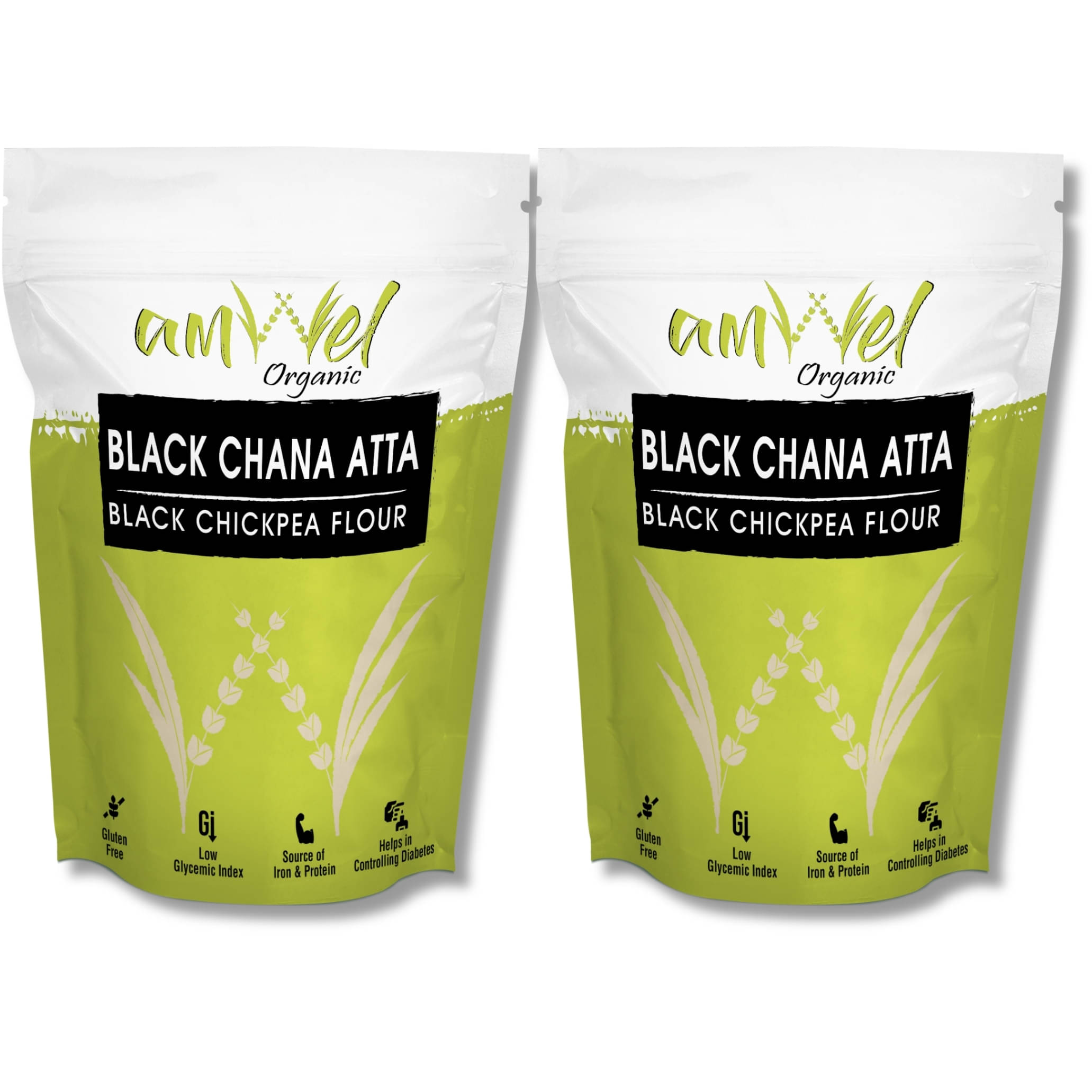 Amwel Black Chana Atta | Black Chickpea Flour | Gluten Free Low GI  900 gm Pack of 2     			Amwel Black Chana Atta | Black Chickpea Flour | Gluten Free Low GI  900 gm Pack of 2