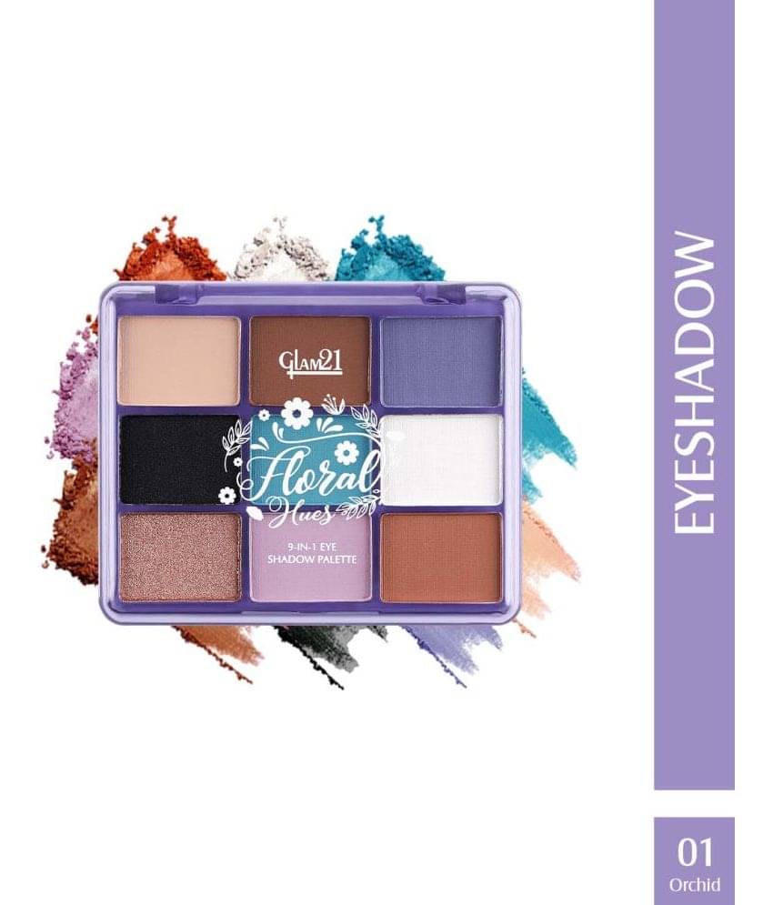     			Glam21 Floral Hues Eyeshadow Palette SmudgeProof Super Pigented Matte & Shimmers 7.2g Orchid-01