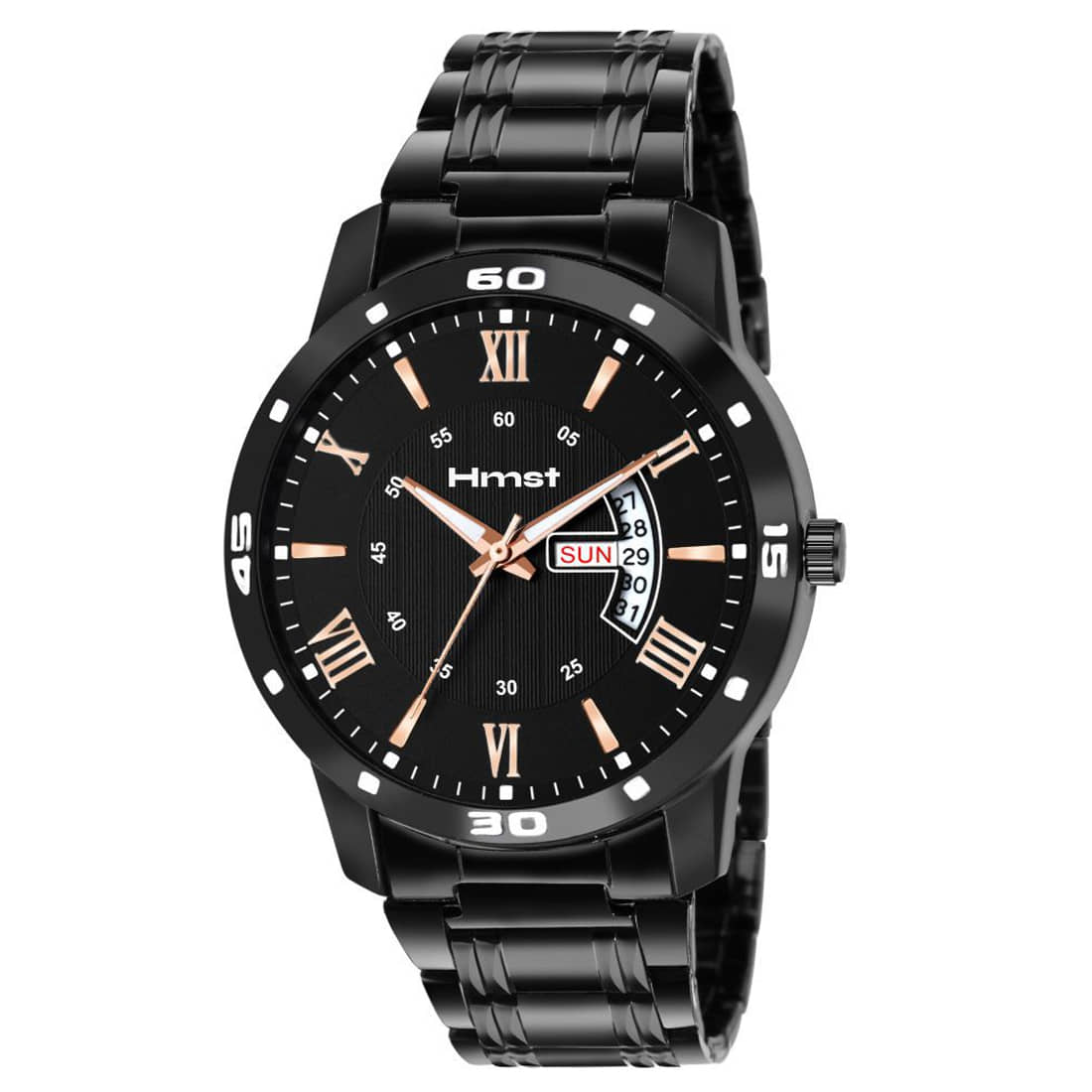 HMST Black Metal Analog Men's Watch