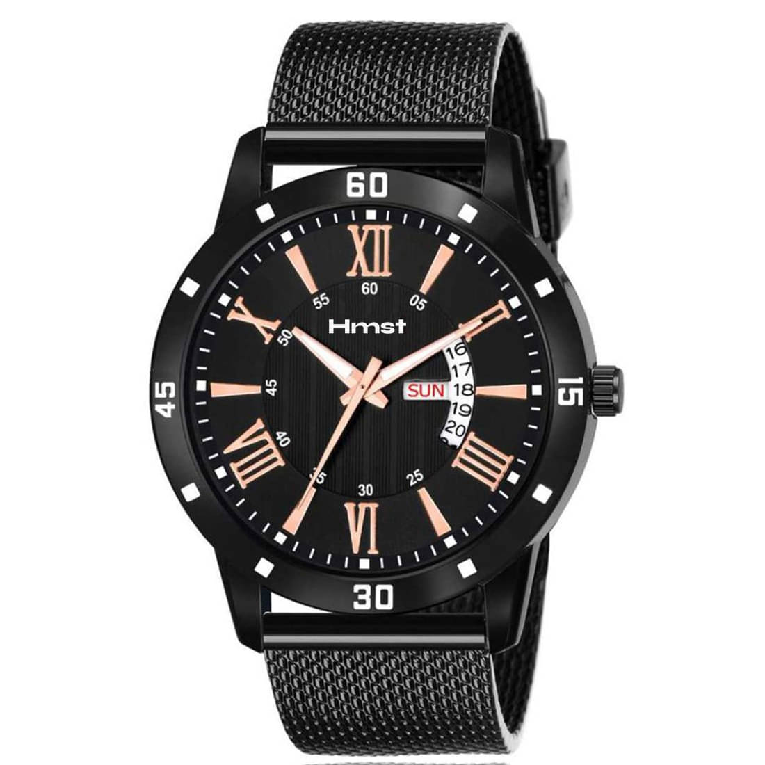     			HMST Black Silicon Analog Men's Watch