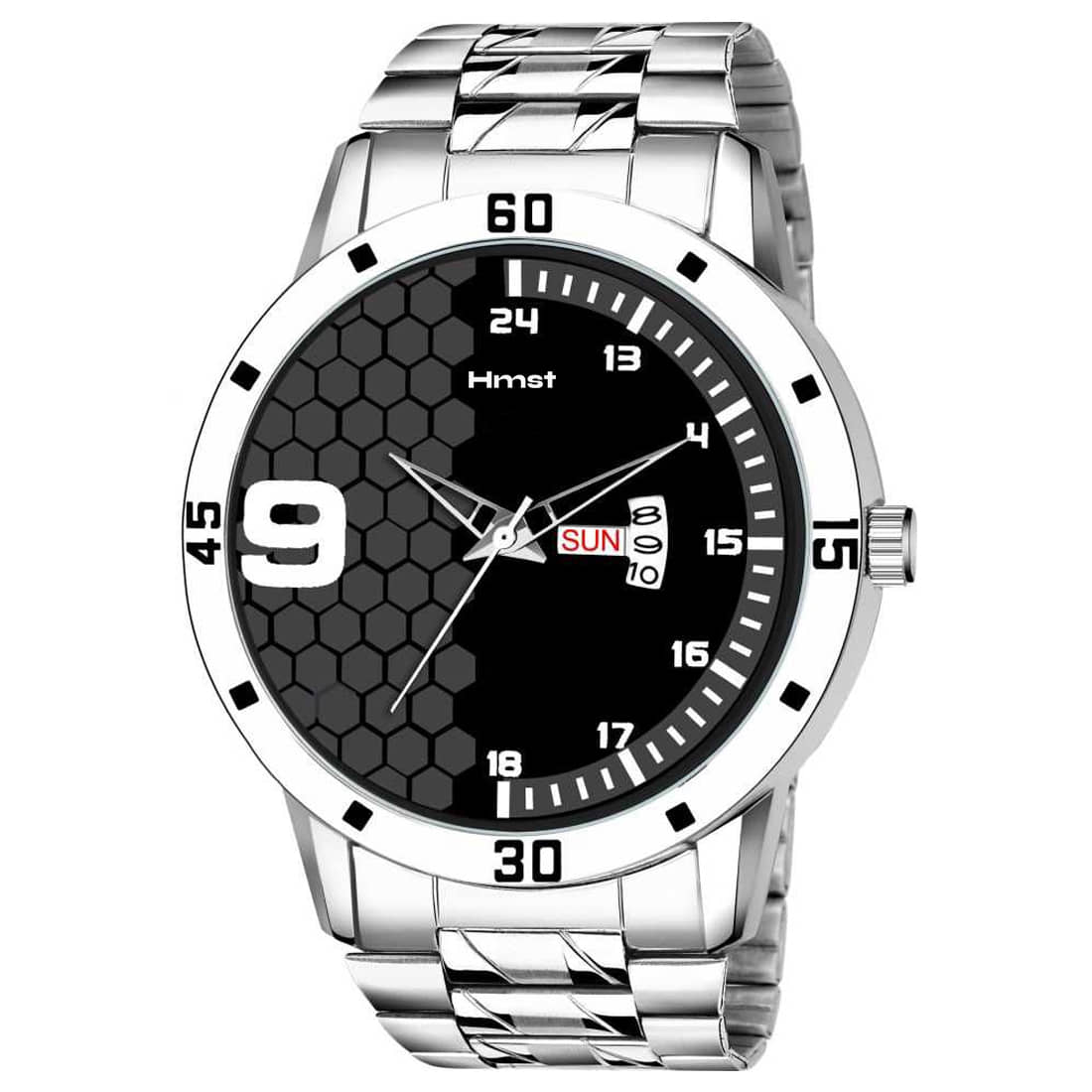 HMST Silver Metal Analog Men's Watch