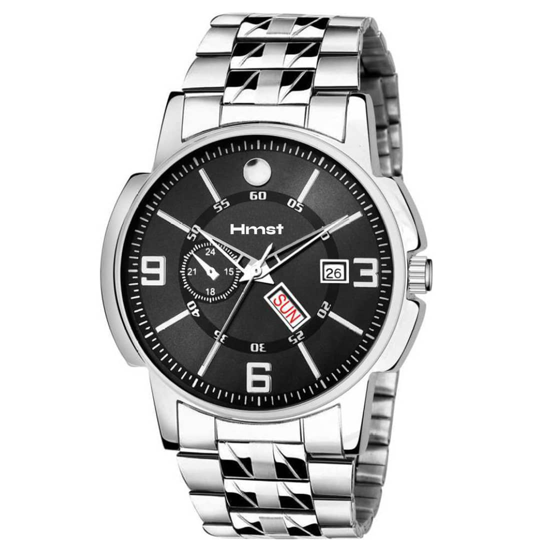 HMST Silver Metal Analog Men's Watch
