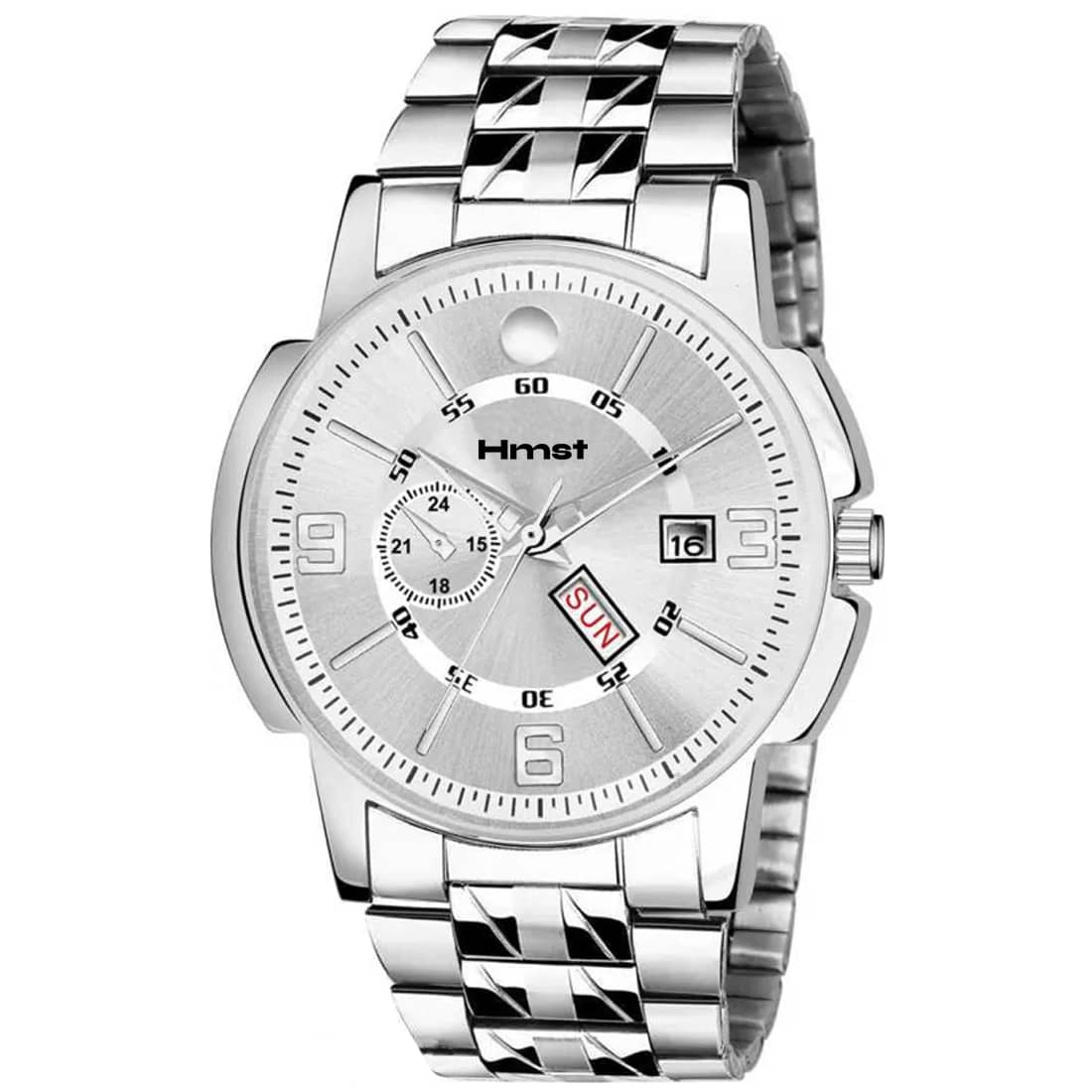 HMST Silver Metal Analog Men's Watch
