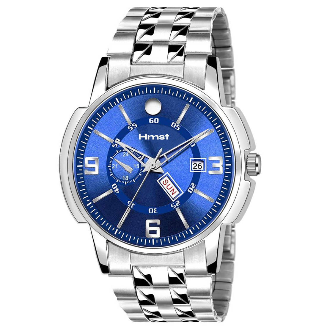     			HMST Silver Metal Analog Men's Watch