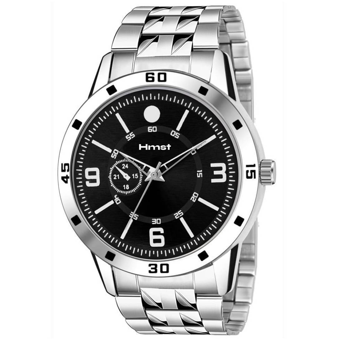     			HMST Silver Metal Analog Men's Watch