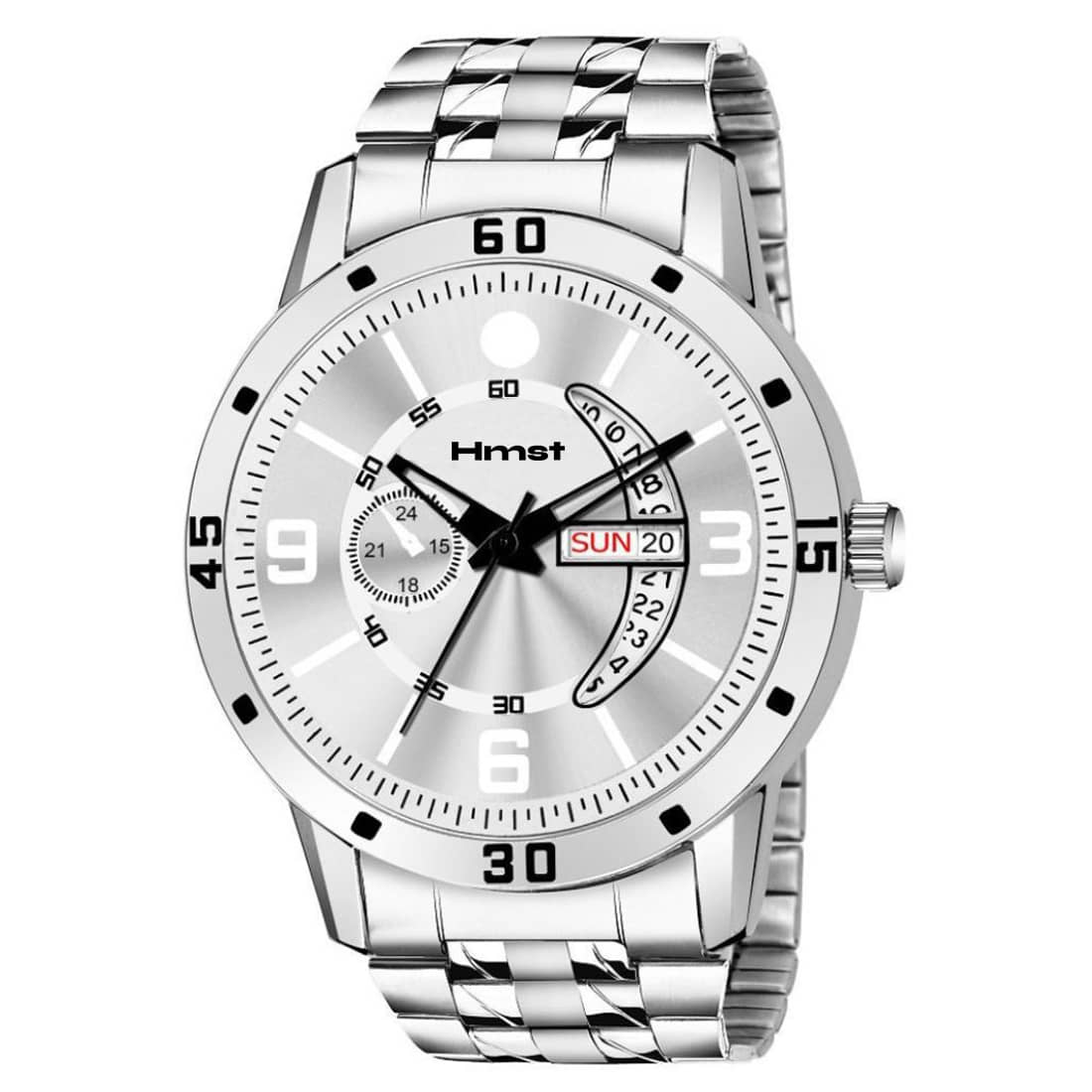 HMST Silver Metal Analog Men's Watch
