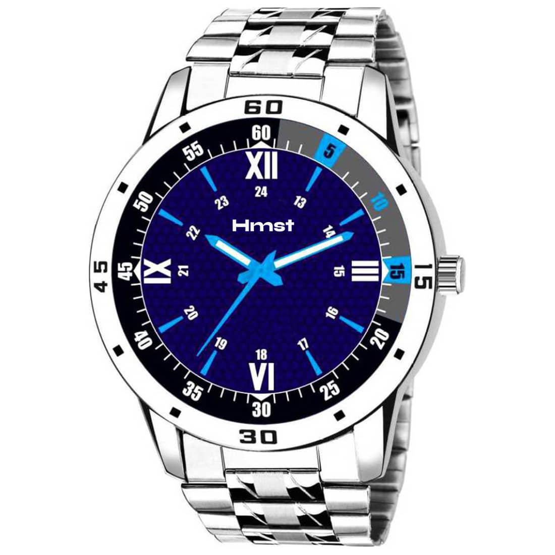 HMST Silver Metal Analog Men's Watch