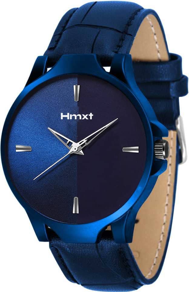HMXT Blue PU Analog Men's Watch