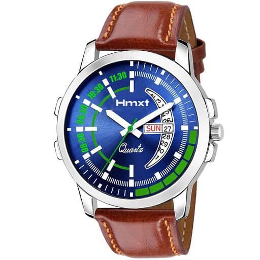 HMXT Brown Leather Analog Men's Watch