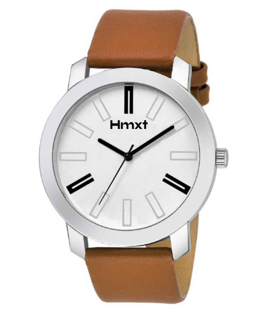 HMXT Brown Leather Analog Men's Watch