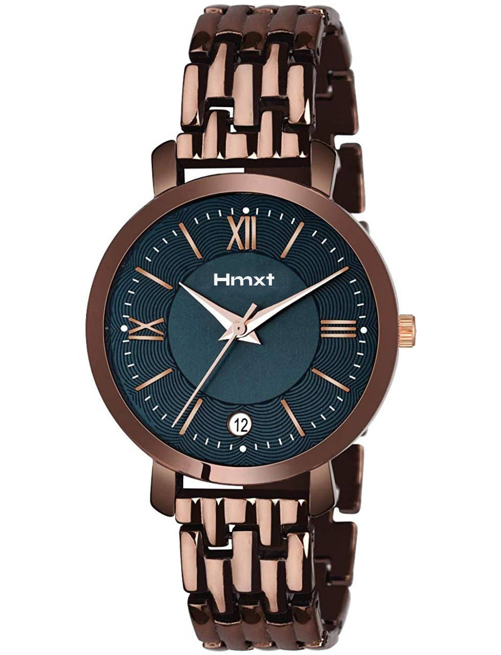     			HMXT Brown Stainless Steel Analog Womens Watch