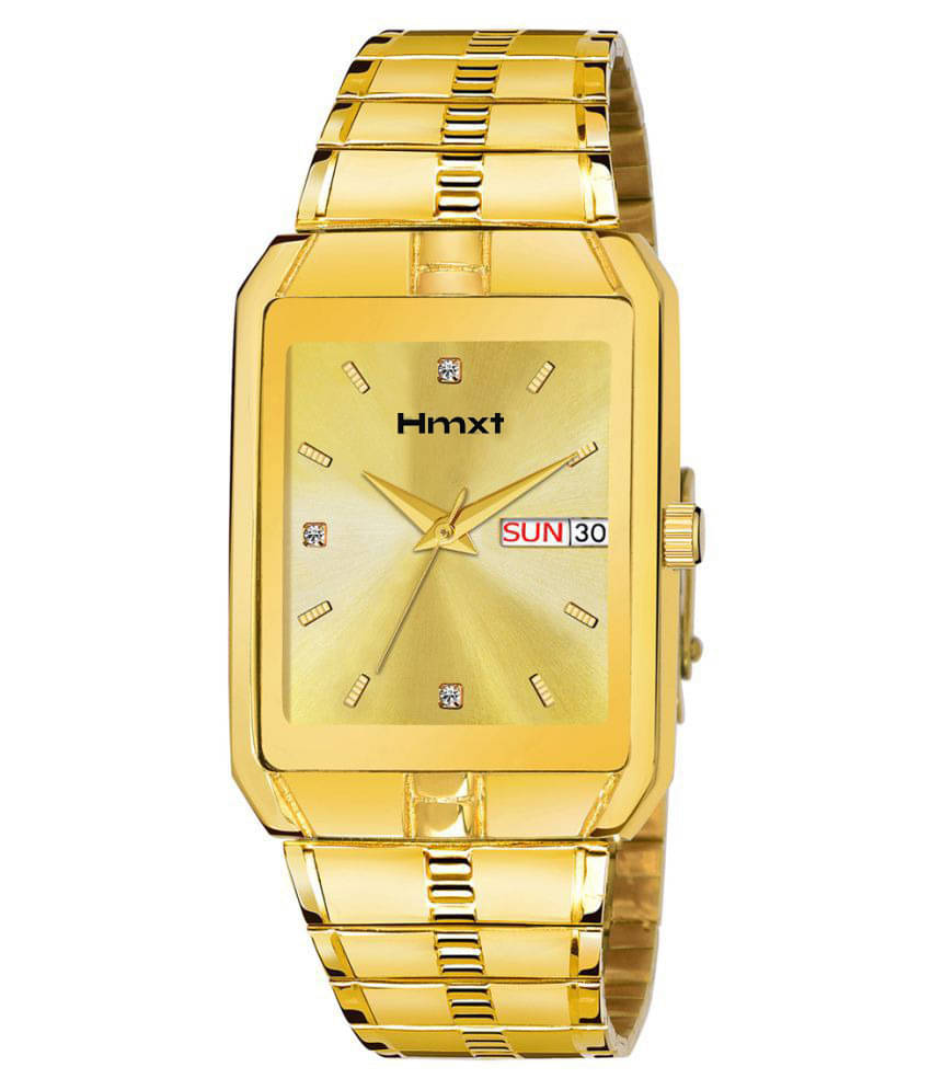     			HMXT Gold Stainless Steel Analog Men's Watch