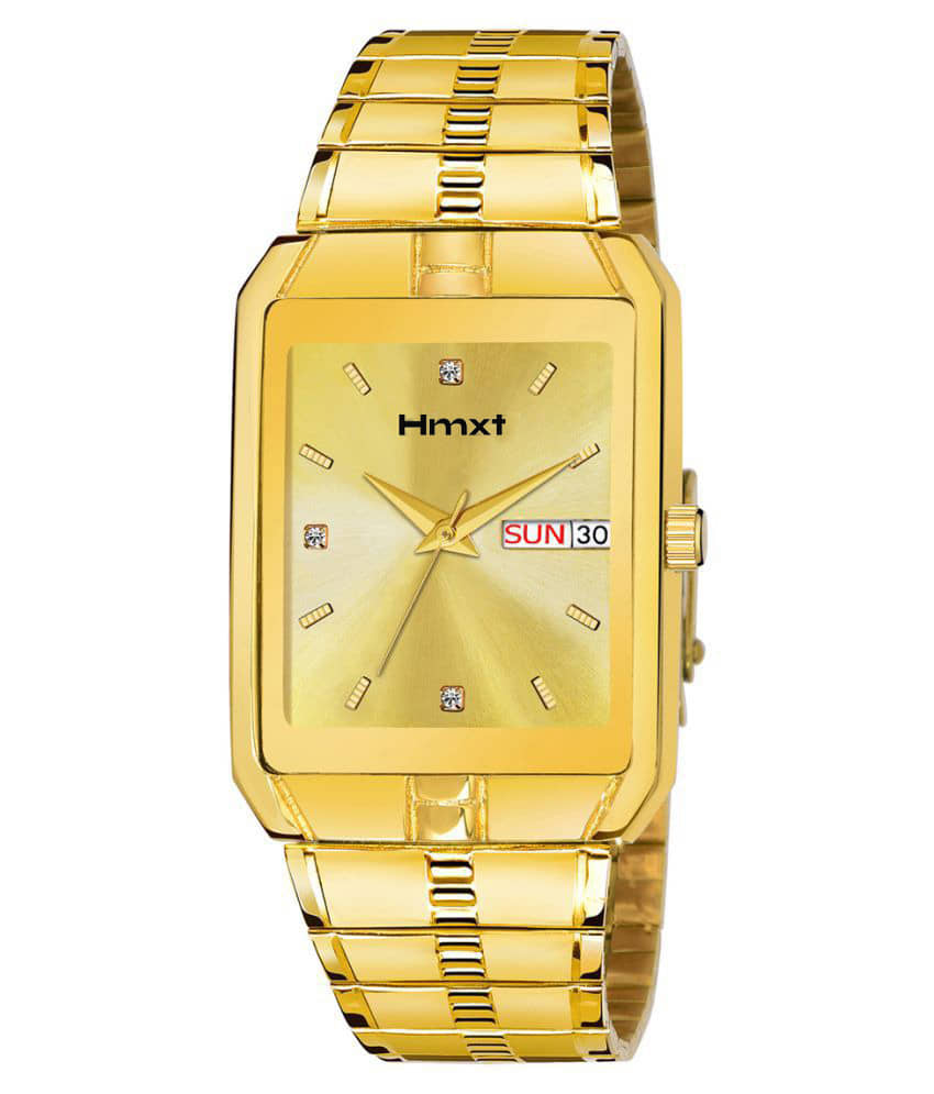 HMXT Gold Stainless Steel Analog Men's Watch