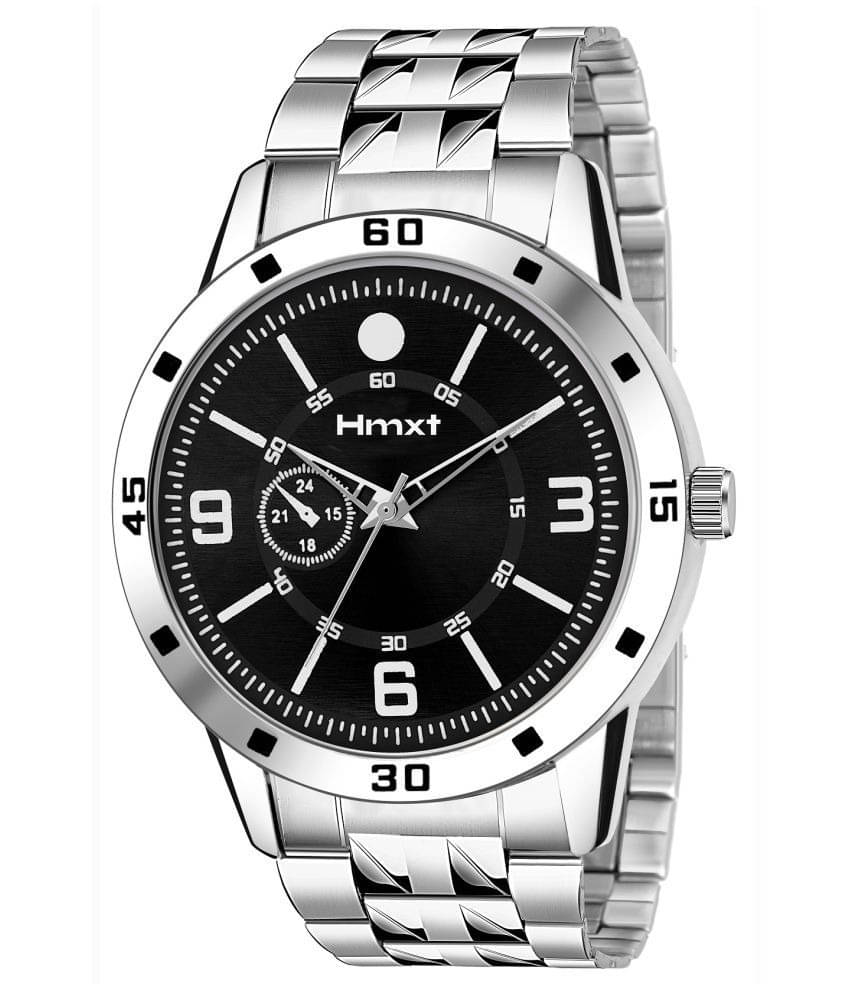     			HMXT Silver Metal Analog Men's Watch
