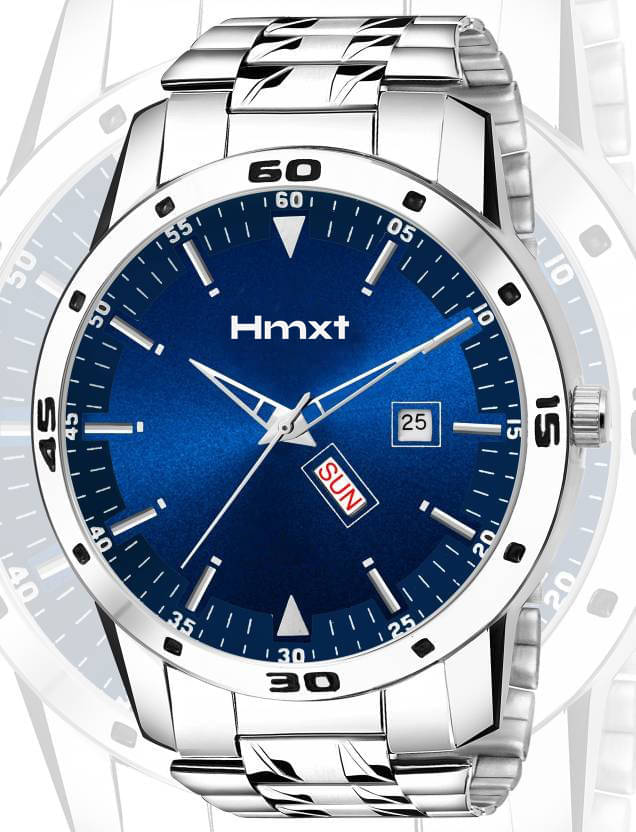     			HMXT Silver Stainless Steel Analog Men's Watch
