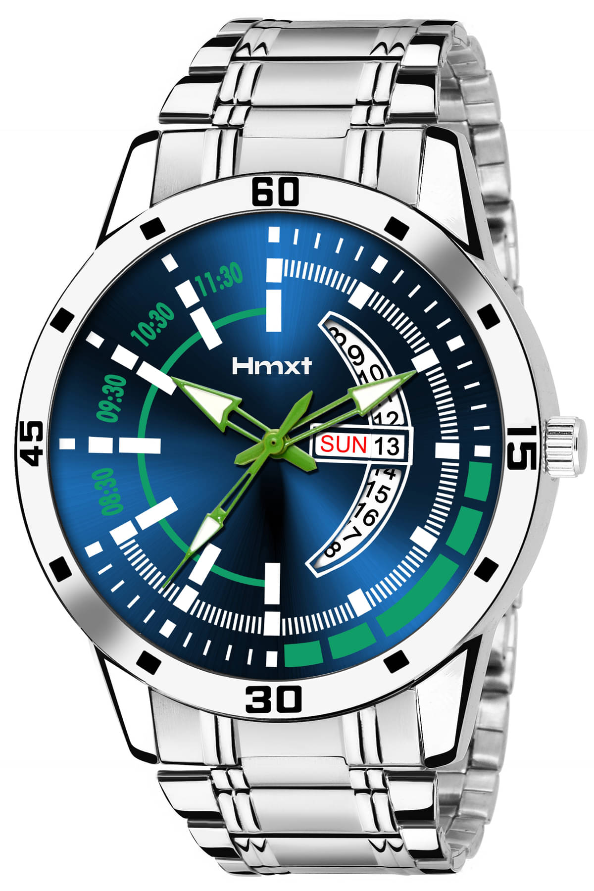     			HMXT Silver Stainless Steel Analog Men's Watch