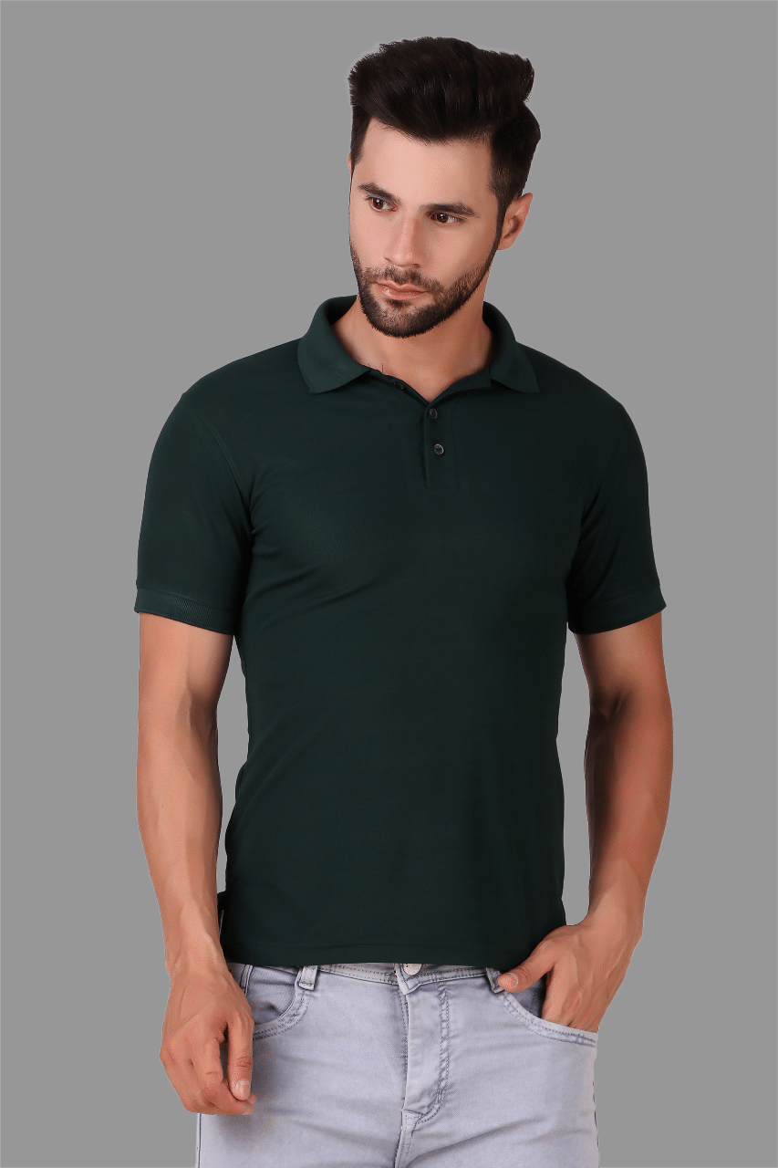 IDASS Pack of 1 Polyester Regular Fit Solid Half Sleeves Men's Polo T Shirt ( Green ) IDASS Pack of 1 Polyester Regular Fit Solid Half Sleeves Men's Polo T Shirt ( Green )