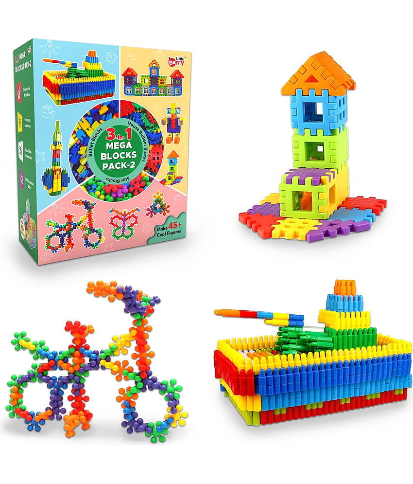 Little Berry 3-in-1 Building Blocks (Pack 2) for Kids - Education & Learning Blocks (125+ pcs) - Toys and Games | Buy online on ZillyBuy