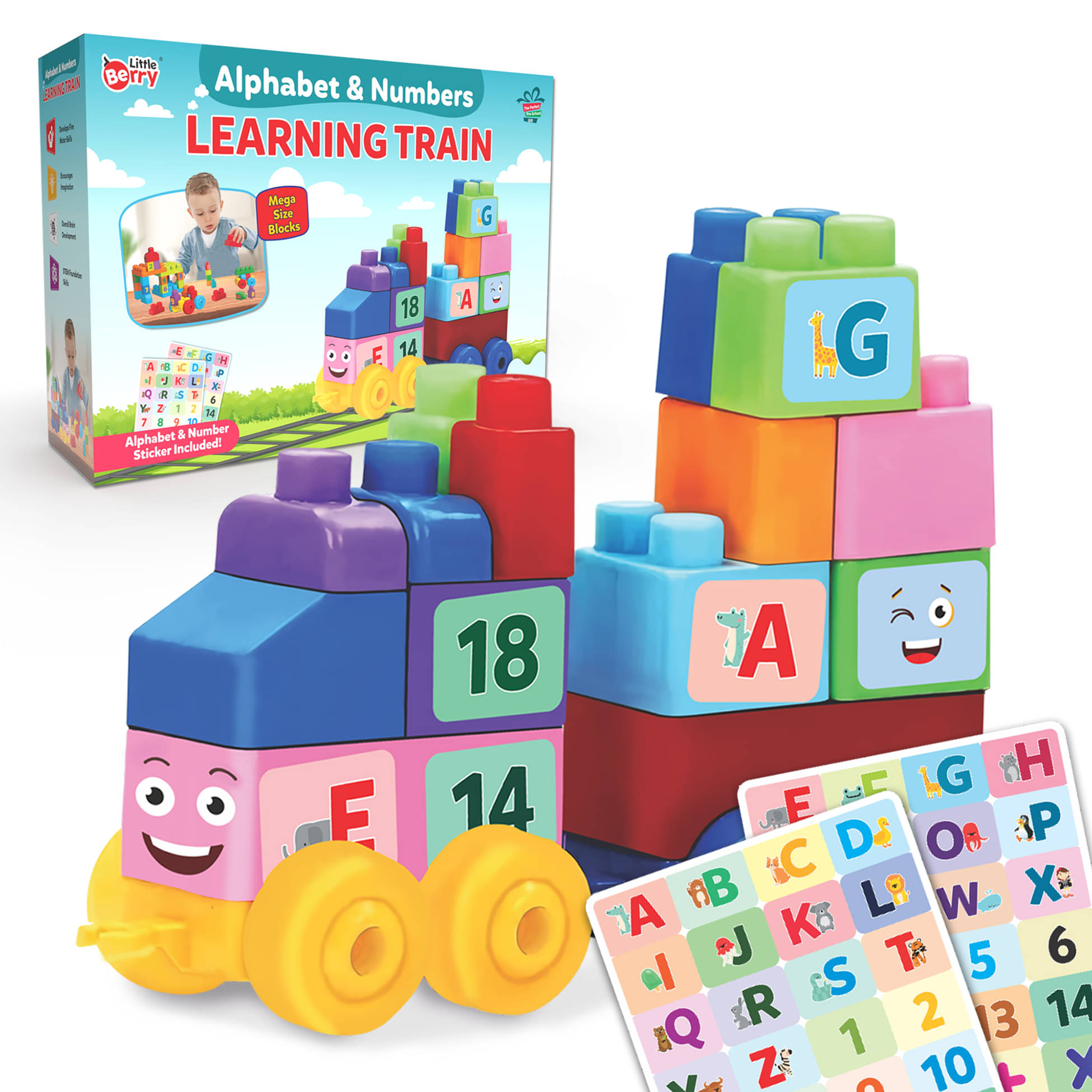 Little Berry Alphabet & Number Learning Train Blocks for Kids - Learning & Educational Blocks Toys for Kids (Multicolour) Little Berry Alphabet & Number Learning Train Blocks for Kids - Learning & Educational Blocks Toys for Kids (Multicolour)