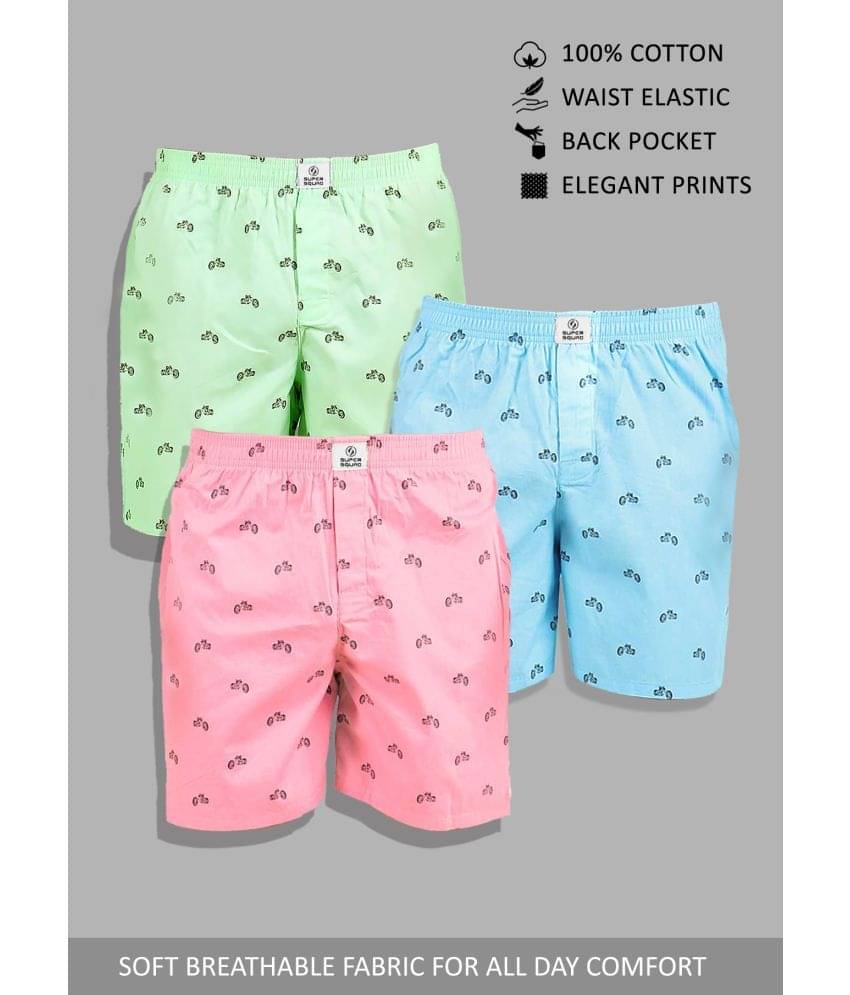 Supersquad Pack of 3 Cotton Boxers For Men's ( Assorted 1 ) Supersquad Pack of 3 Cotton Boxers For Men's ( Assorted 1 )