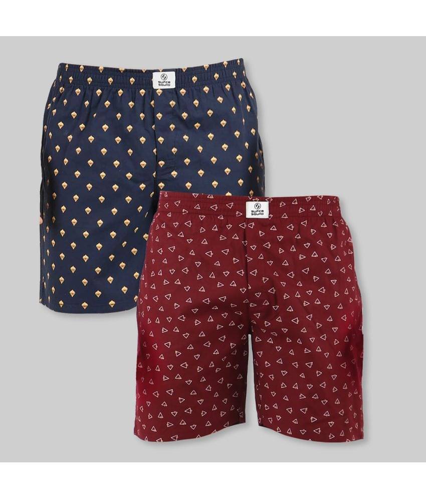 Supersquad Pack of 2 Cotton Boxers For Men's ( Assorted 15 )     			Supersquad Pack of 2 Cotton Boxers For Men's ( Assorted 15 )
