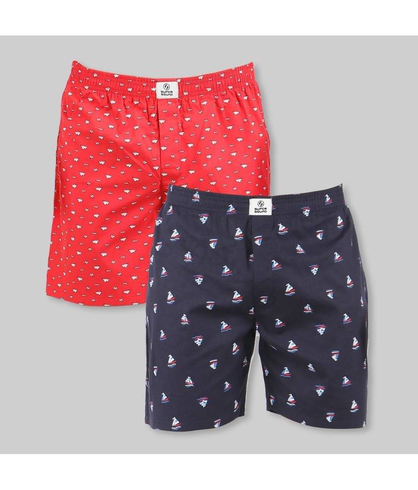 Supersquad Pack of 2 Cotton Boxers For Men's ( Assorted 17 ) Supersquad Pack of 2 Cotton Boxers For Men's ( Assorted 17 )